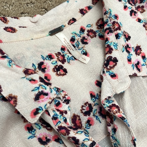 Free people floral ruffle shirt dress - Picture 5 of 6